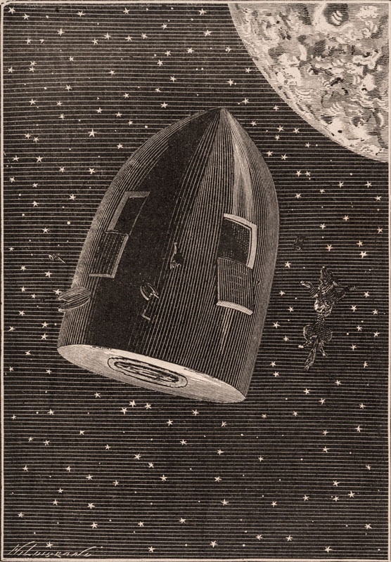 ジュール・ヴェルヌ著／エミール・バヤール絵 『月世界探検』（初版は1869年）より
